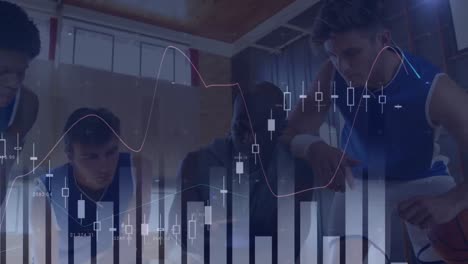 Animación-Del-Procesamiento-De-Datos-Sobre-Diversos-Jugadores-De-Baloncesto-Masculinos