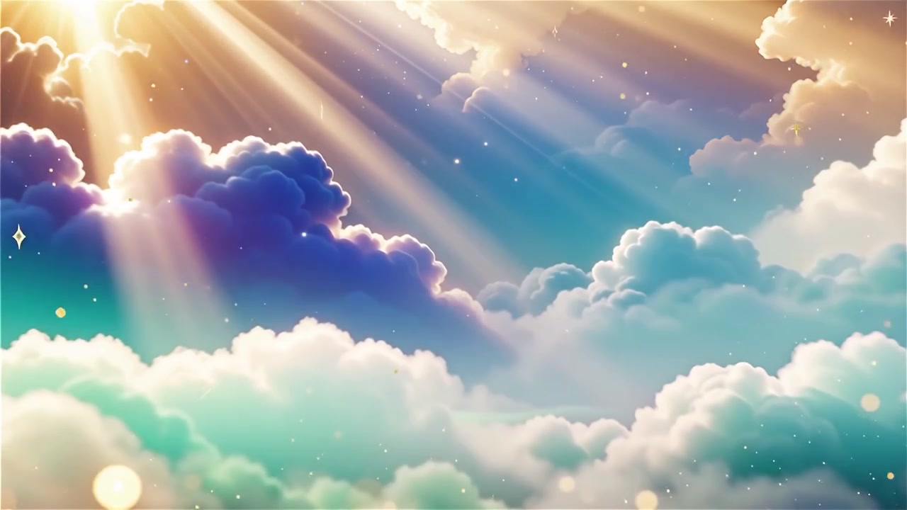 Christian Heavenly Light Worship Background