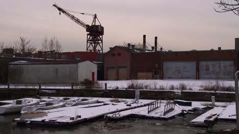 a warehouse district in an industrial part of baltimore maryland