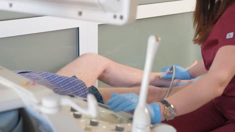 ultrasound examination of the ankle