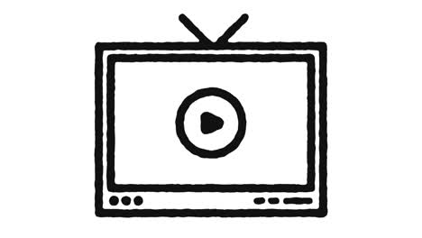 smart television icon animation footage & alpha channel