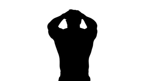 Muscular-silhouette-of-man-flexing-muscles