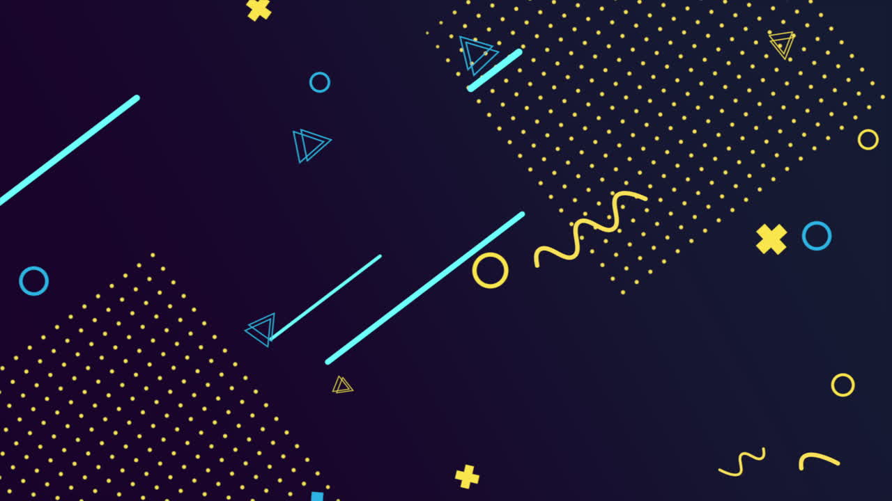 Memphis pattern with lines and dots