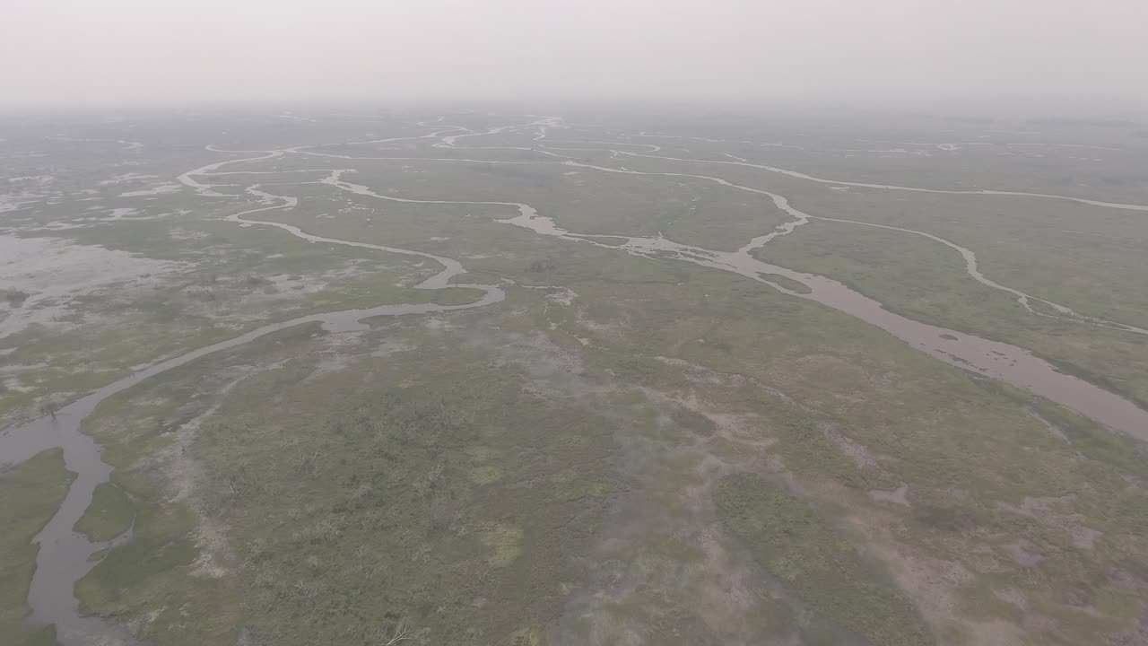 브라질의 강 유수지 조감도