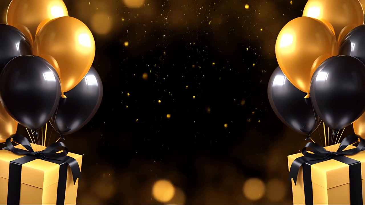 Sfondo di compleanno con palloncini 4K