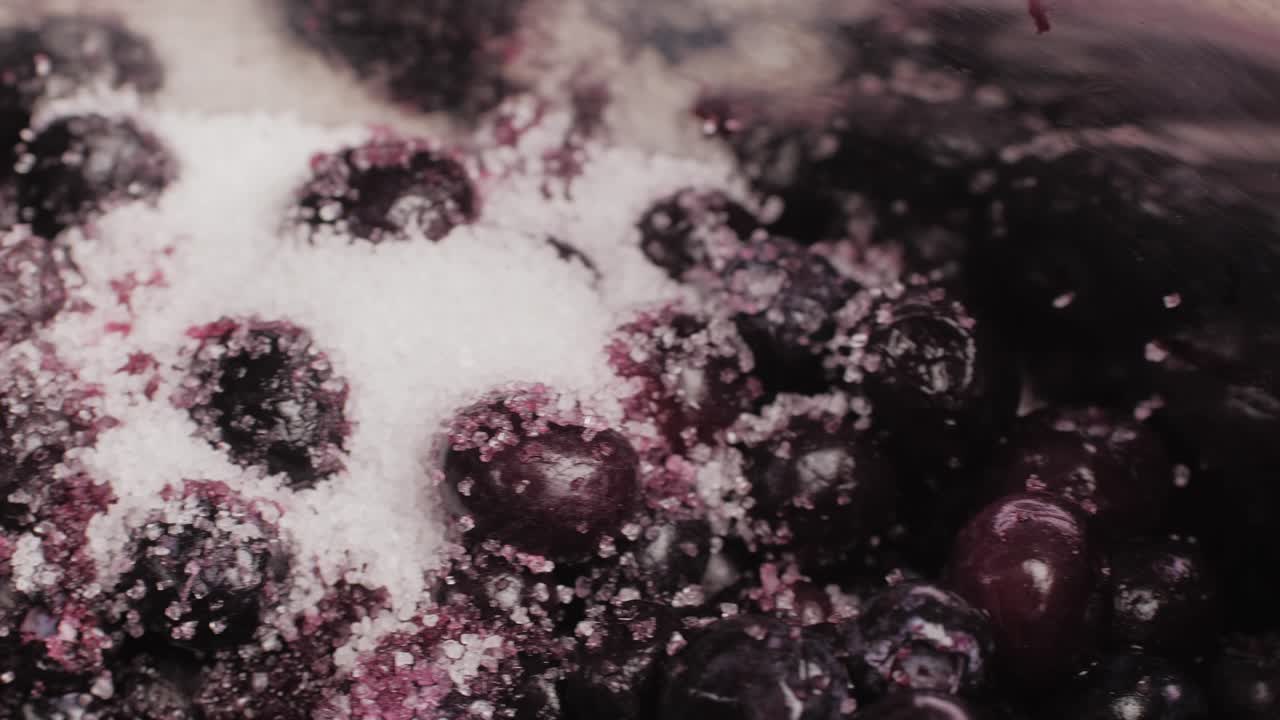 Blueberries with Sugar for Preserving