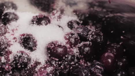 blueberries with sugar for preserving