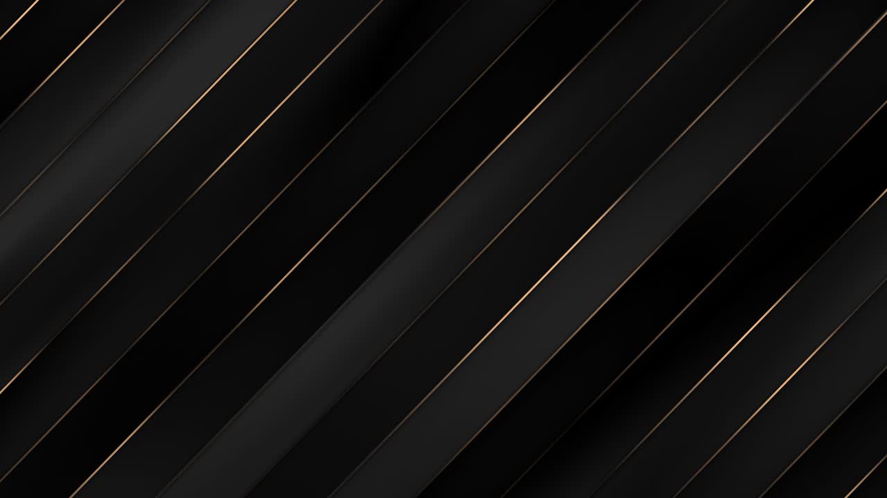 4k Abstract luxury black grey gradient backgrounds with diagonal golden metallic stripes.