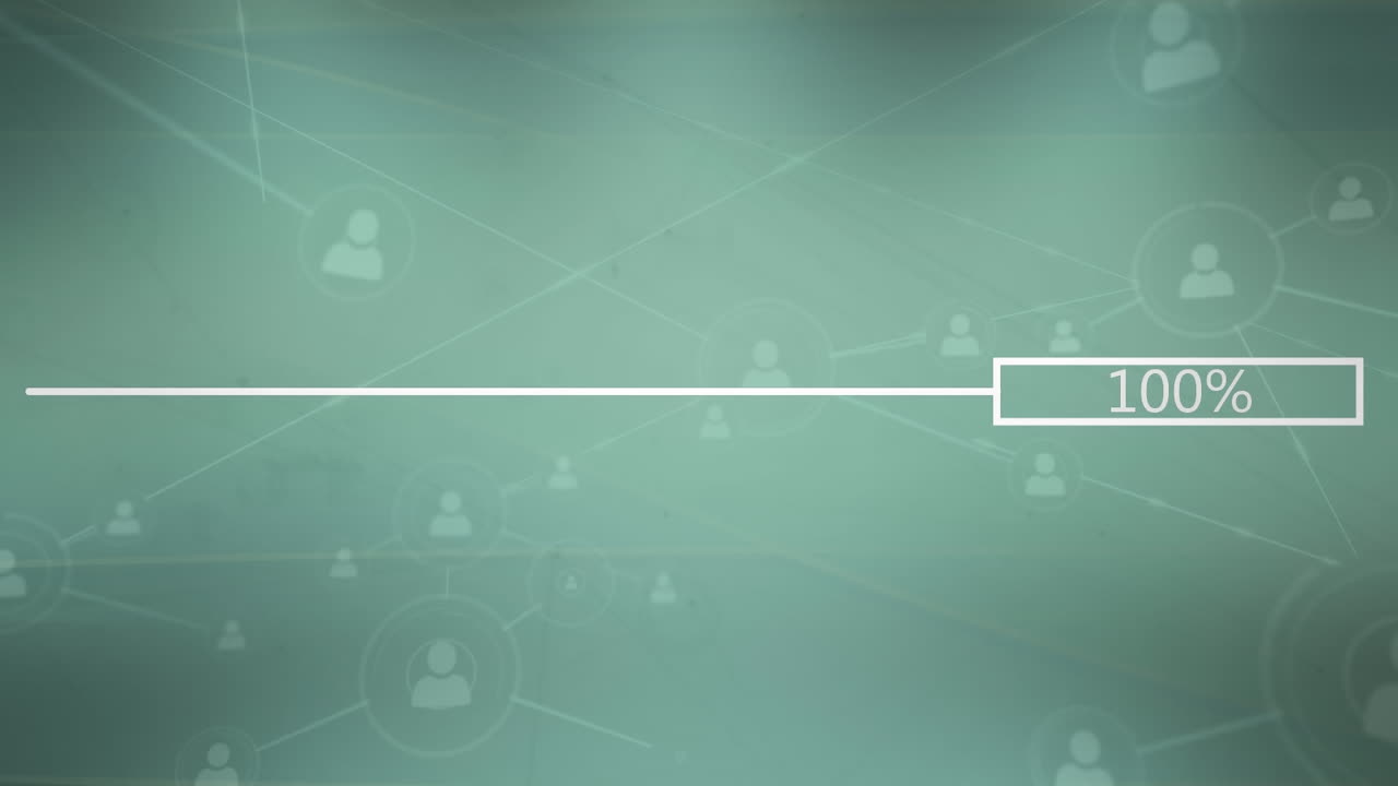 animación de la red de conexiones a través de iconos