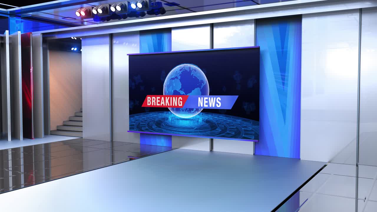 3d 가상 뉴스 스튜디오 배경, 루프