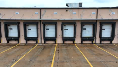Industrial loading dock at a warehouse