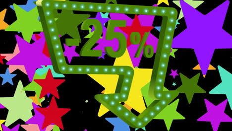 animación del texto de venta en la burbuja de habla retro