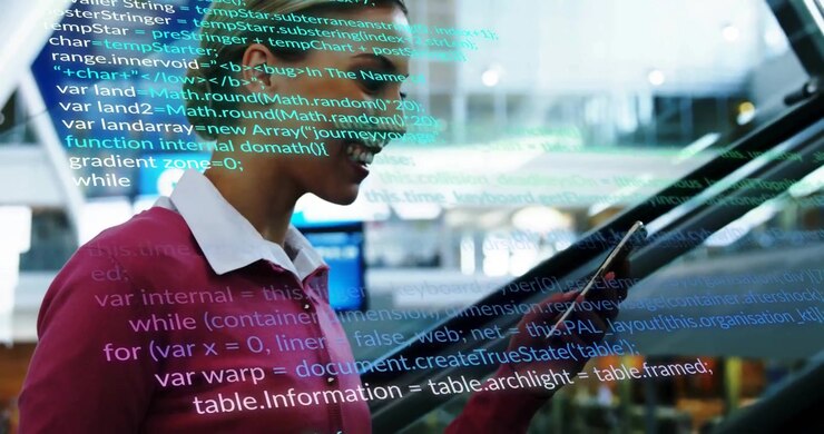 Using tablet with animation of programming code in school environment