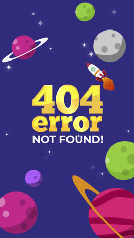 404 error page - space theme