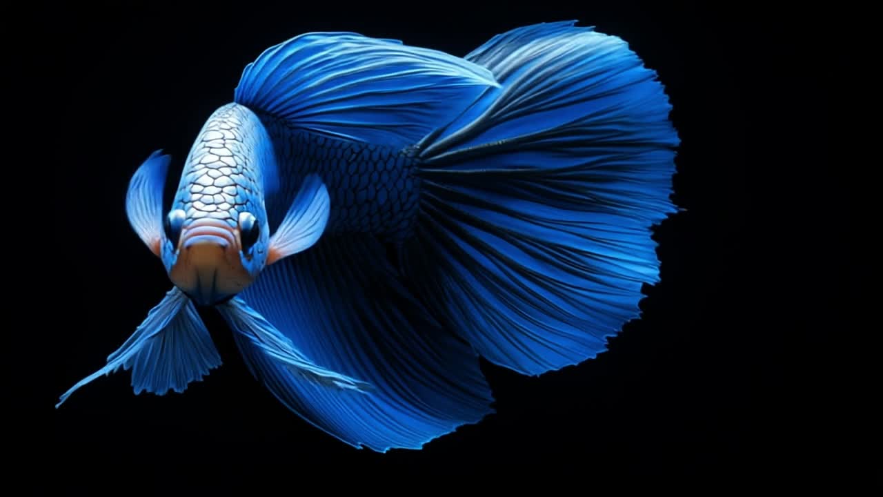 Beautiful Blue Betta Fish