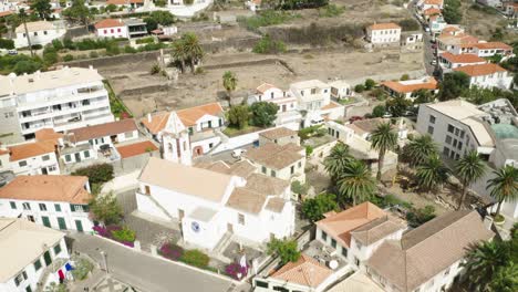 town of vila baleira in porto santo with traditional mediterranean buildings