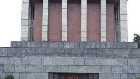 visitors at ho chi minh mausoleum, hanoi, vietnam