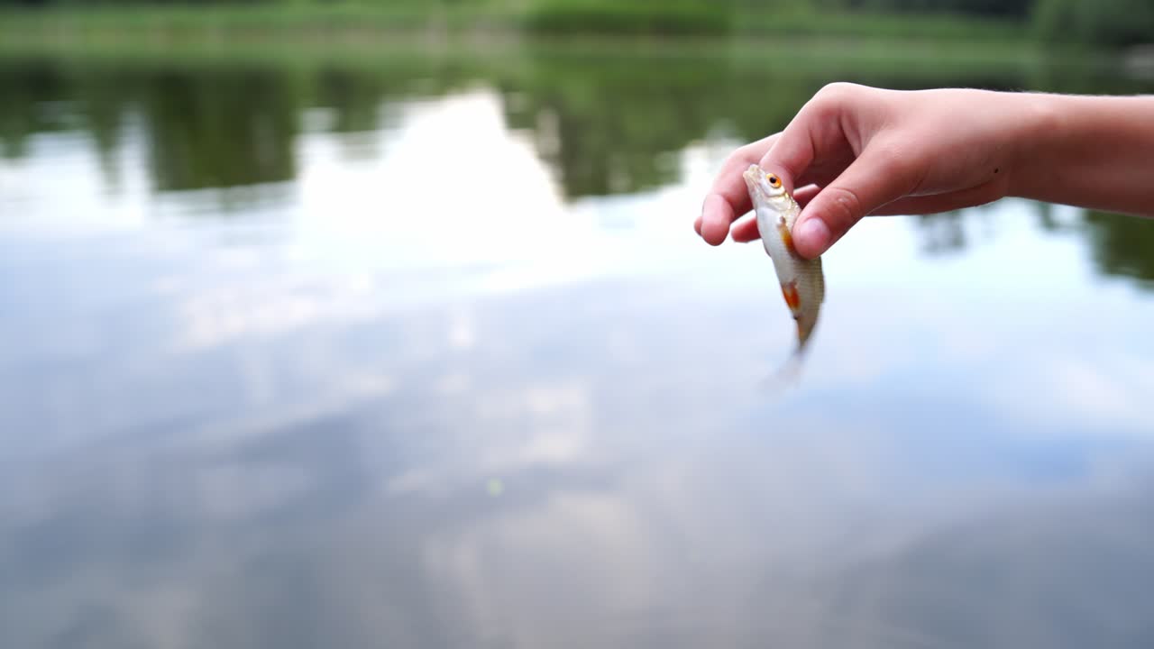 Woman having fun with fish. Woman having fun with fish
