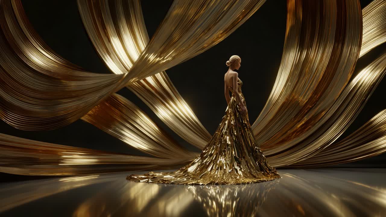 Golden Dress Elegance