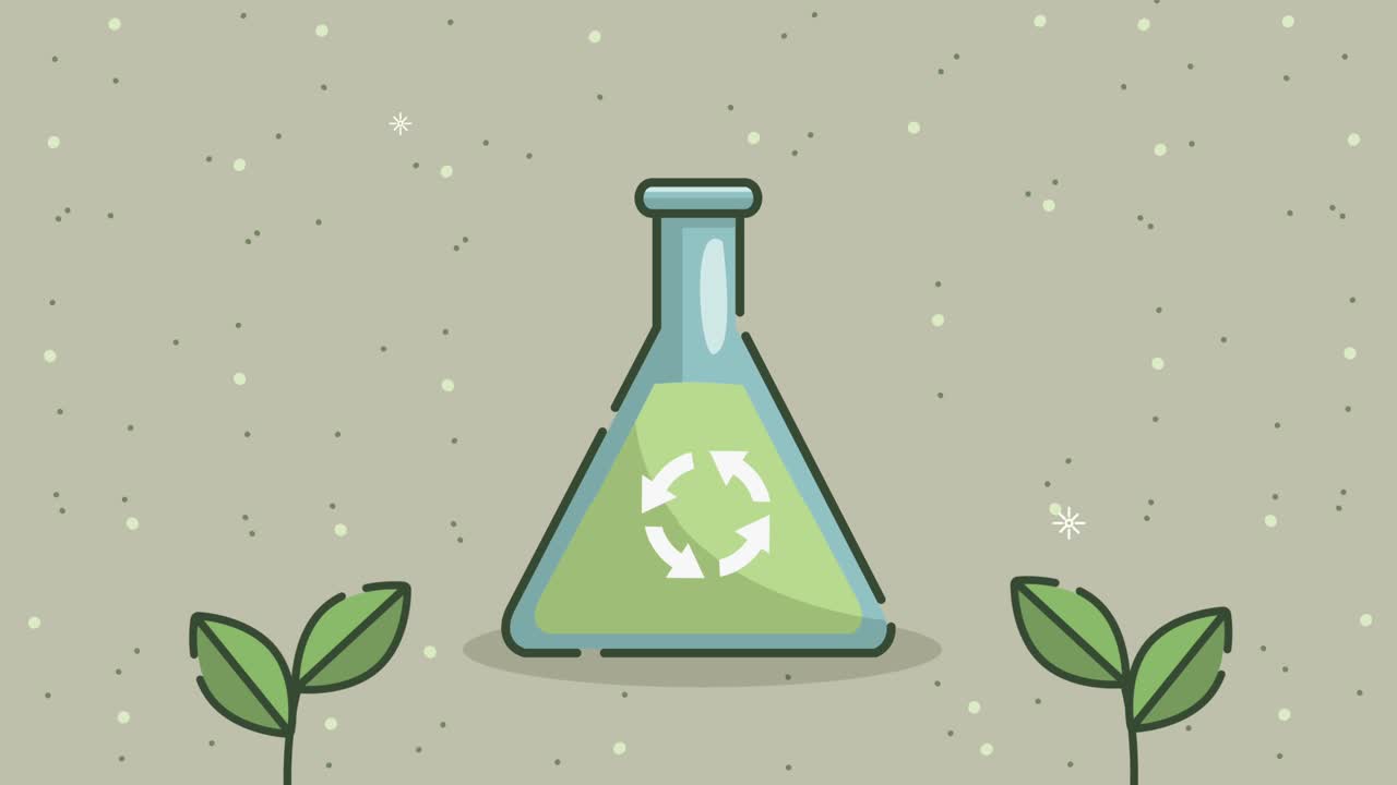 eco friendly animation with recycle tube test