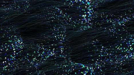 the wave of image background video of the particles (colorful)