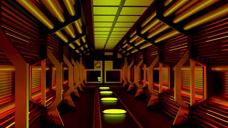 futuristic corridor with bright lighting