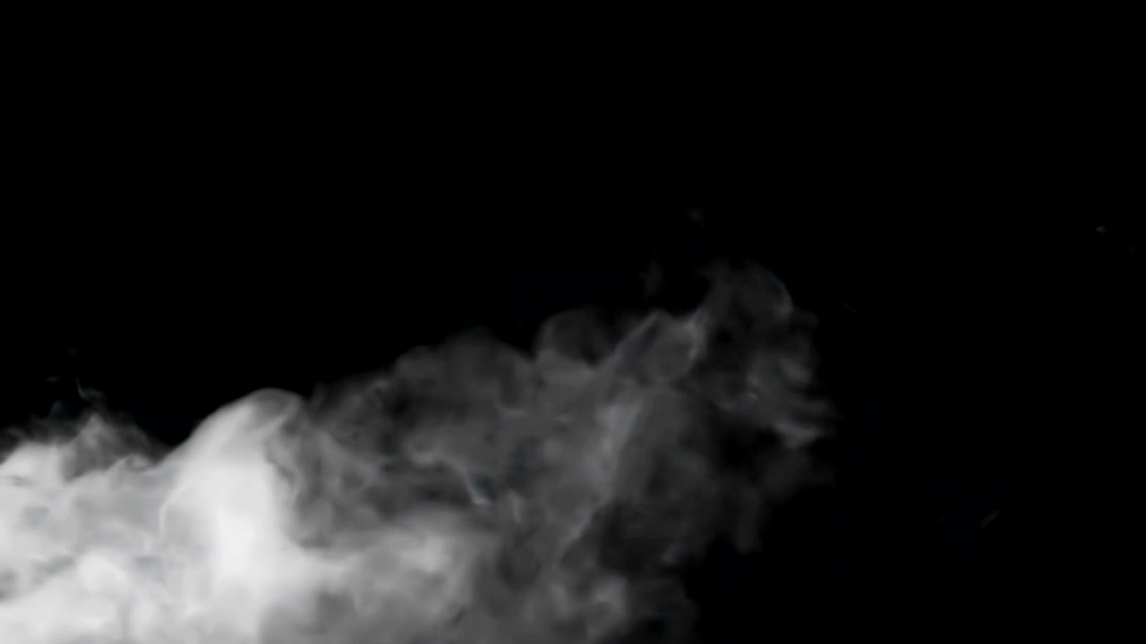 흑색에 대항하여 천천히 공간을 떠다니는 의 끊임없는 루프