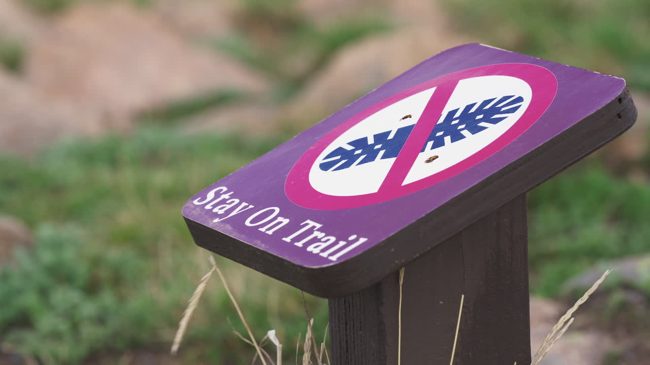 знак "не сходить с тропы