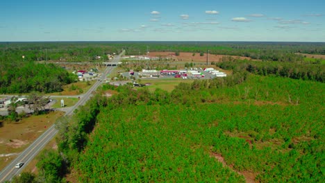 Aerial-of-truck-stop-at-Jasper,-Florida