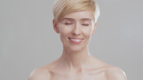 smiling mature woman portrait