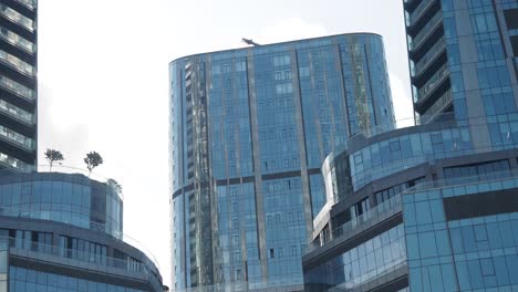 modern skyscrapers in a city