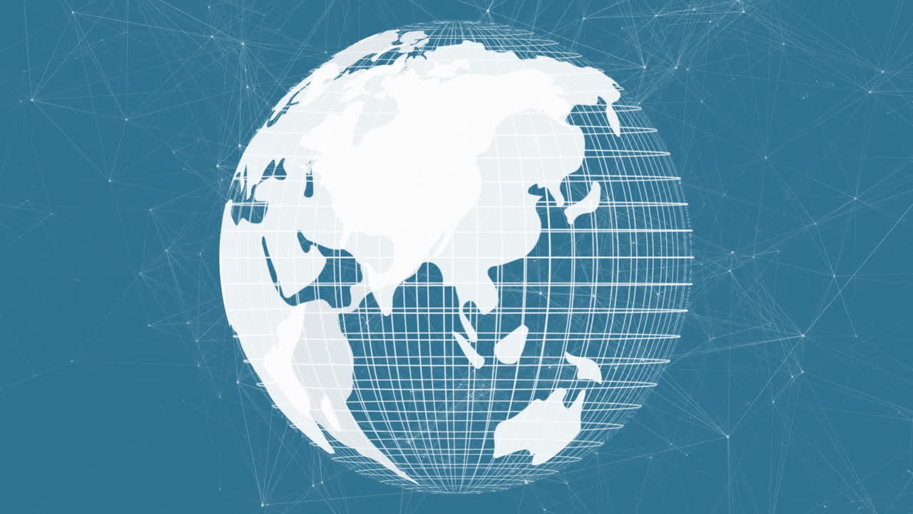 연결 네트워크를 통해 지구의 애니메이션