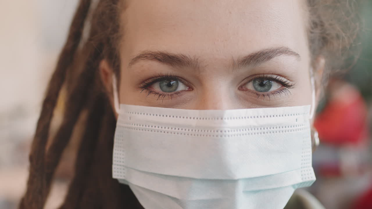 Woman in Face Mask Posing