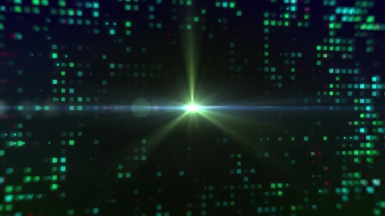 Animation of glowing spots and data processing