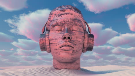 ancient-stone-heads-in-dystopian-desert-setting-wearing-headphones-made-with-generative-art