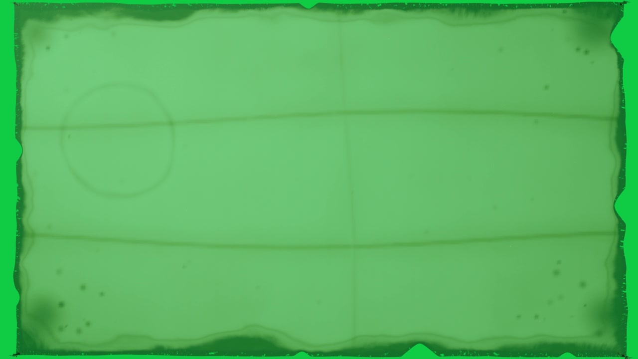 Narrow strip expanding aged sheet rippling revealing stains creases to show texture on transparent