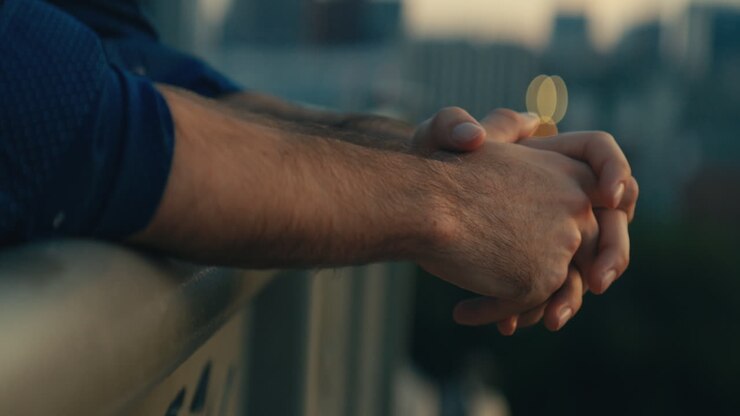 Contemplative man on a rooftop