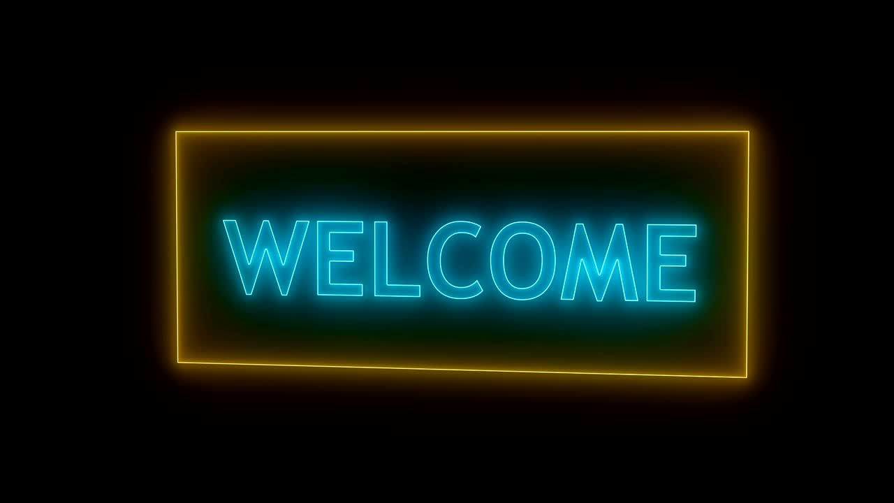 signo de neón. bienvenido neón