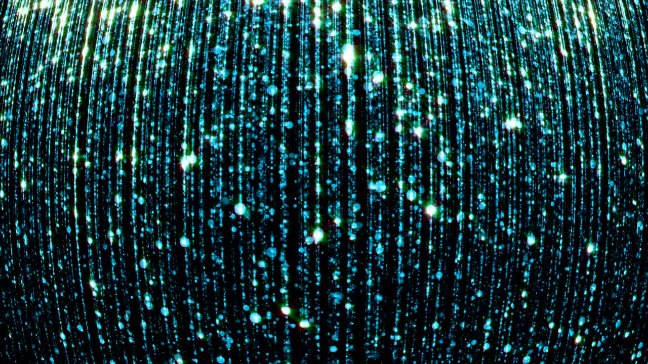 추상적으로 떨어지는 밝은 입자. 배경으로 화려한 비. 루프