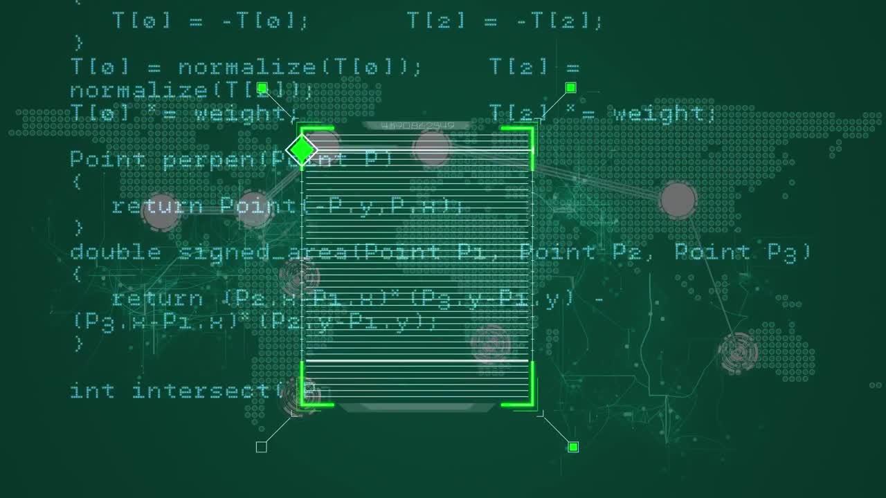 Animation of data processing with networks of connections