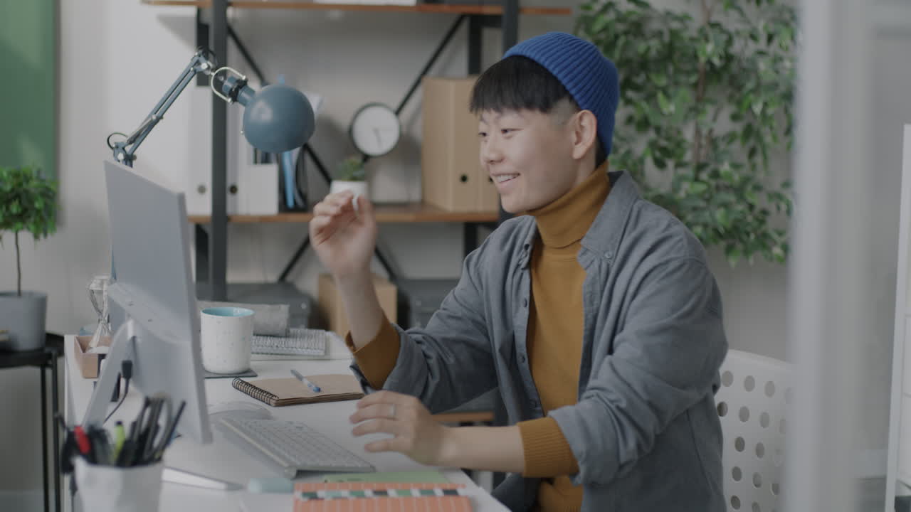 Young Person Working on Computer