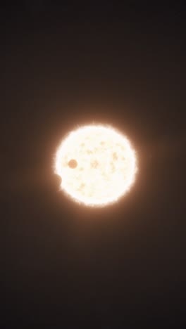 vertical tilt down to reveal a glowing orange star