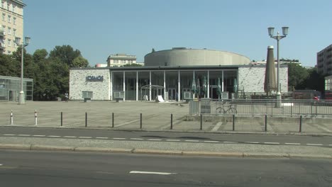 long shot of former gdr kosmos cinema in berlin, germany