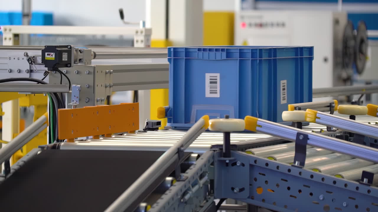 Automatic smart warehouse logistics management conveyor sorting system of plastic tray in industry for easy transfer for industrial