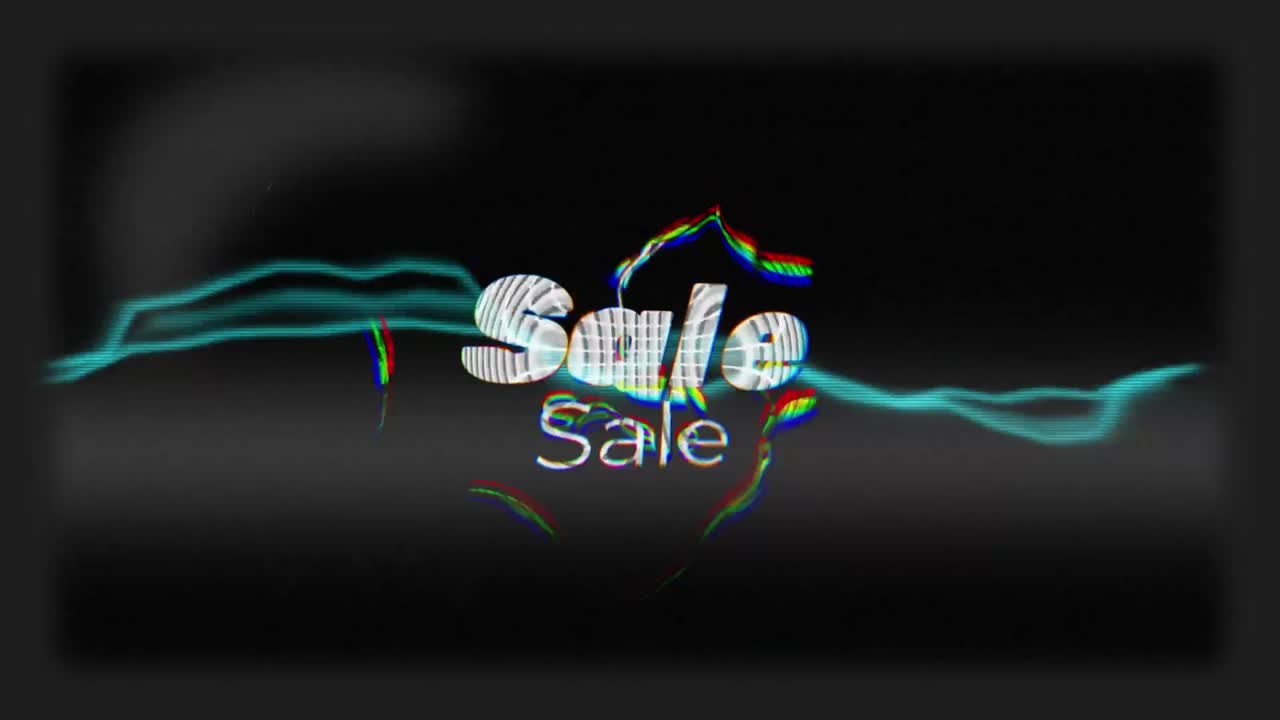 검은색 배경의 다채로운 파도 위에 새로운 시즌 텍스트의 애니메이션