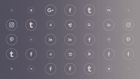 social icons on network background