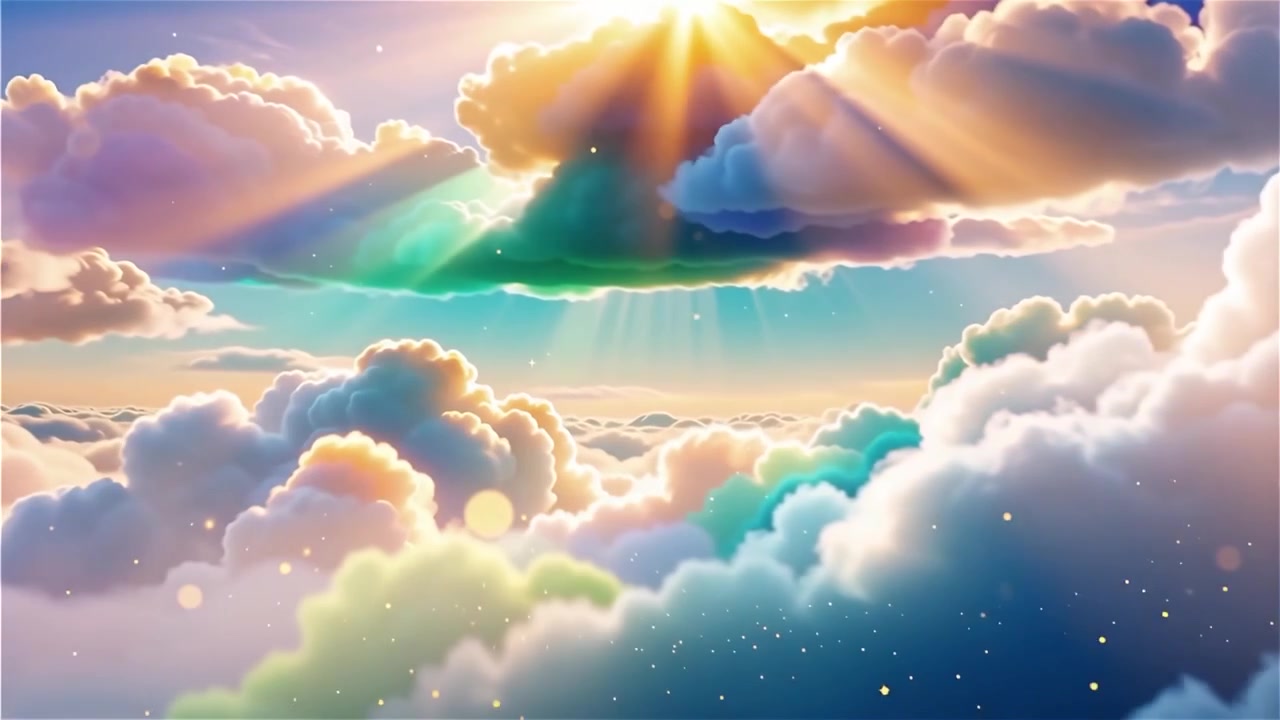 Christian Heavenly Light Worship Background