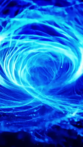 a dark background with a bright blue arrow. the arrow is pointing to the right. the image has a mysterious and intriguing mood