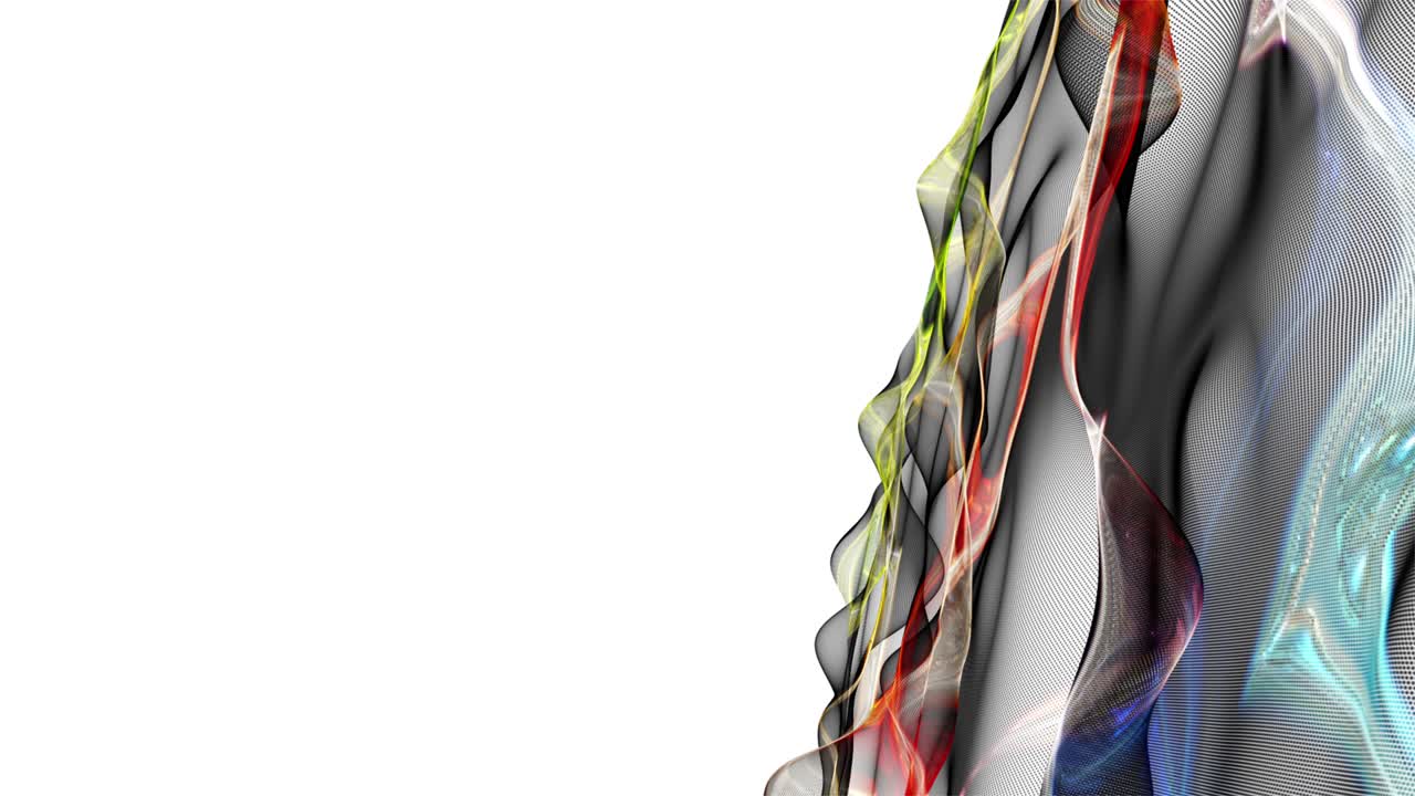 천천히 움직이는 입자 파동 물체와 텍스트를위한 공간, 4096x2304 루프 4k