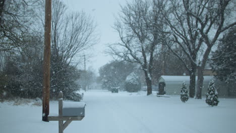 holiday, christmas snow scenery in slow motion